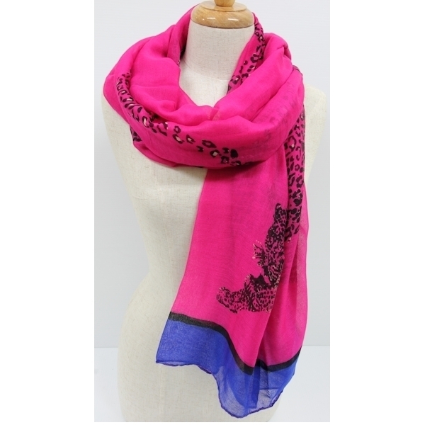 Womens Scarves with Leopard Print